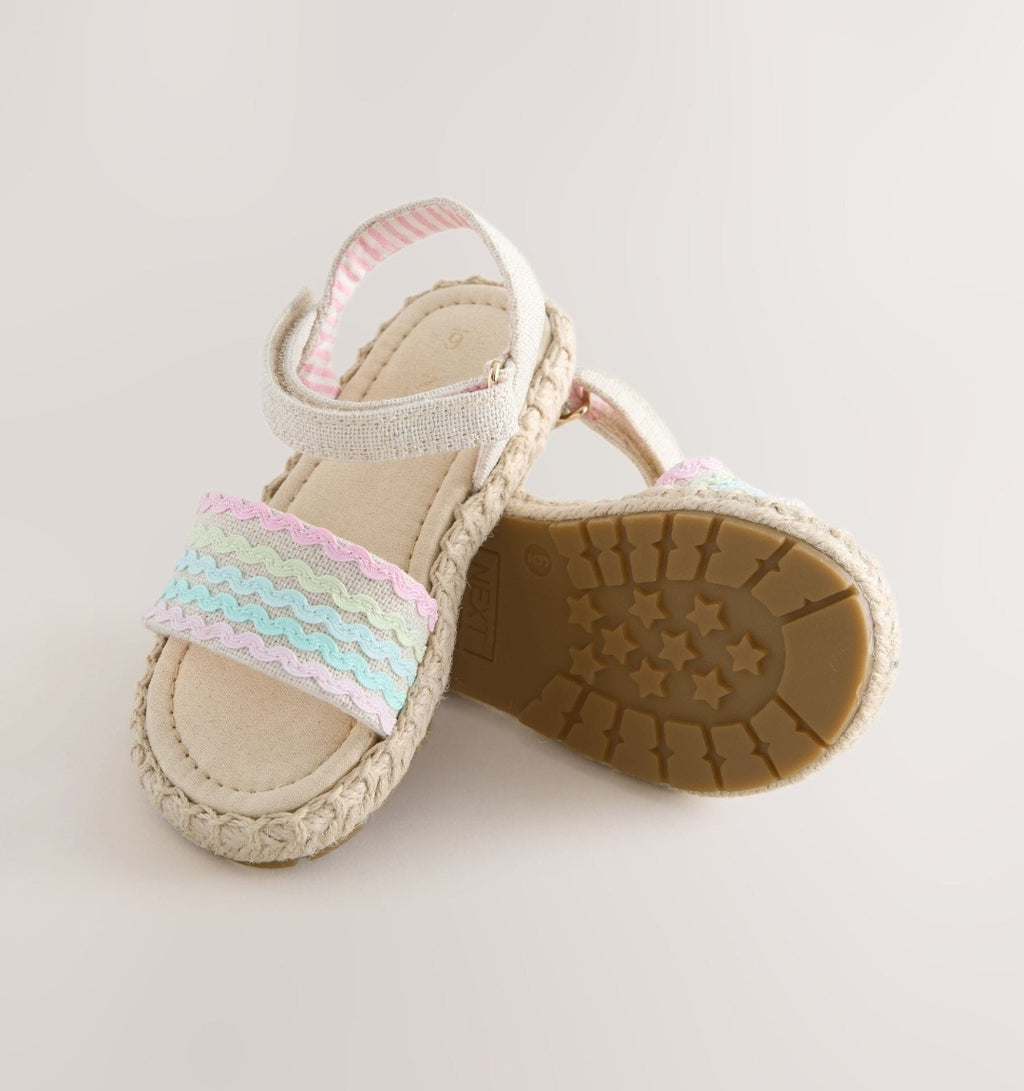 Multi Pastel Ankle Strap Sandals with Touch Fastening