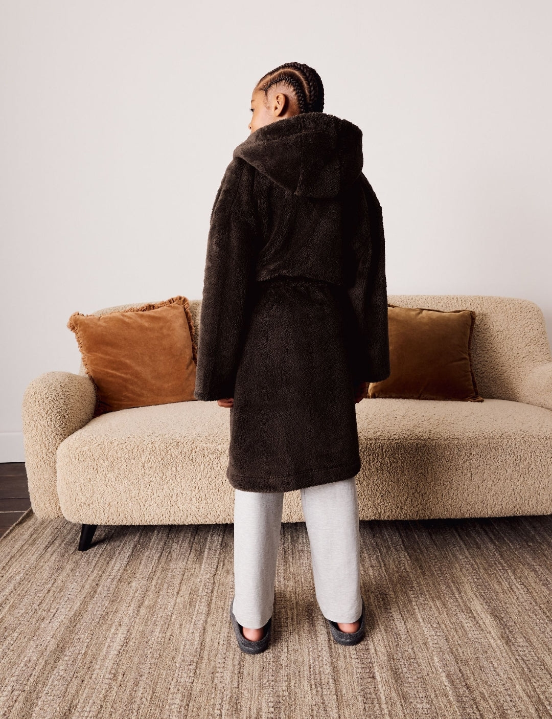 Brown Fleece Robe