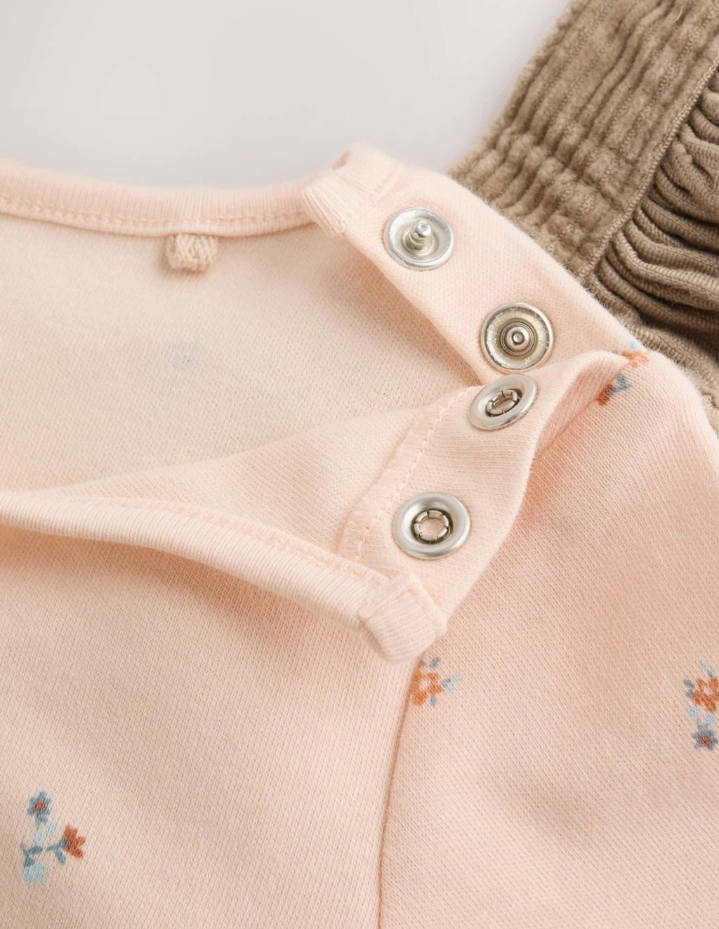 Sage Green Cord Dungarees and Bodysuit Baby Set 2 Piece