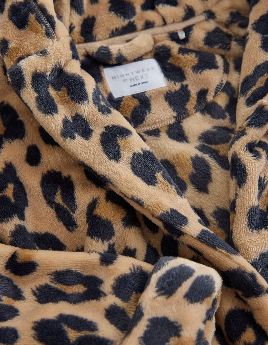 Leopard Print Fleece Dressing Gown