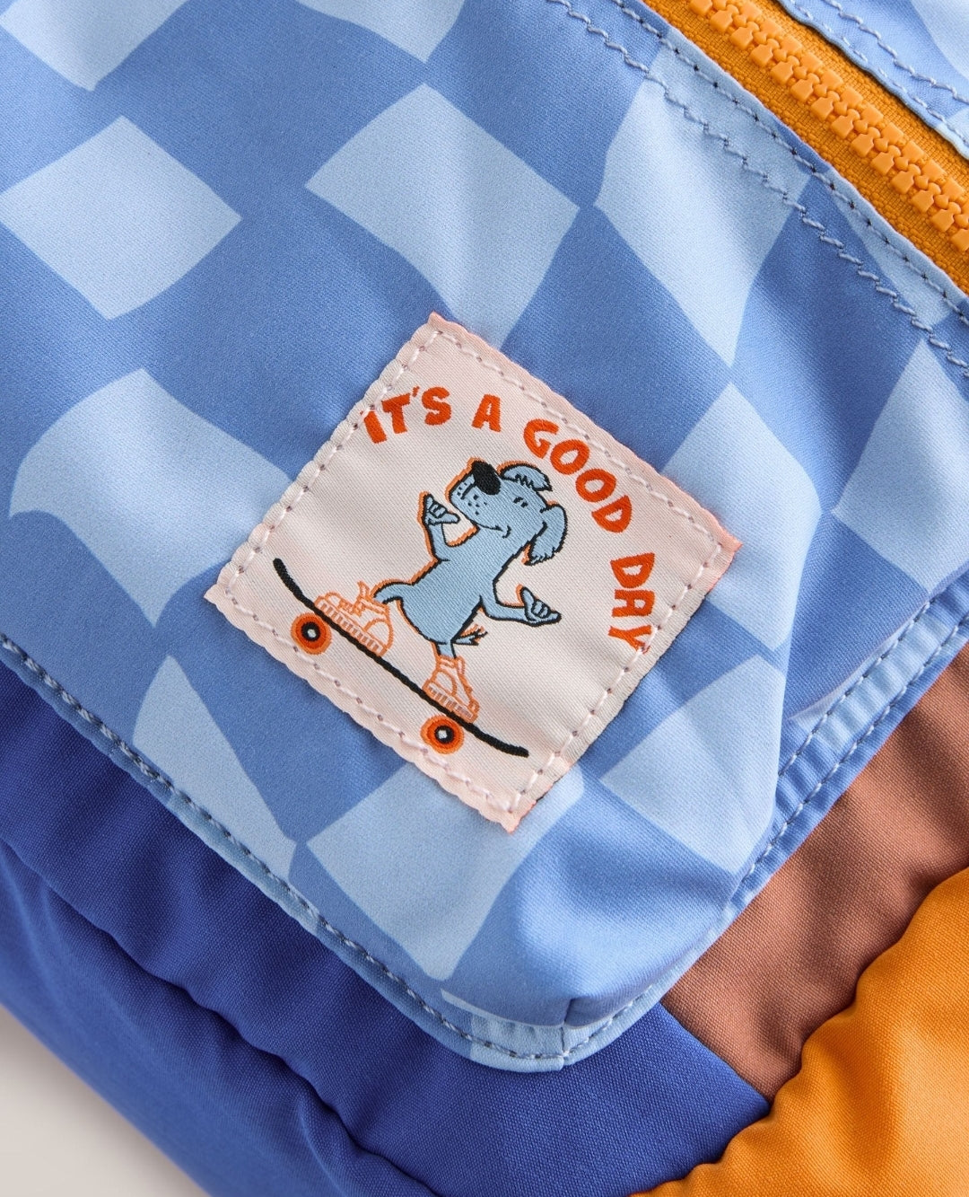 Colourblock Check Backpack 14 inches