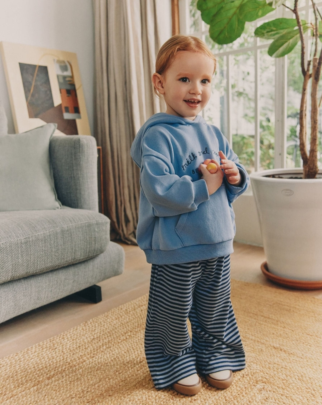 Blue Hoodie and Wide Leg Joggers
Set