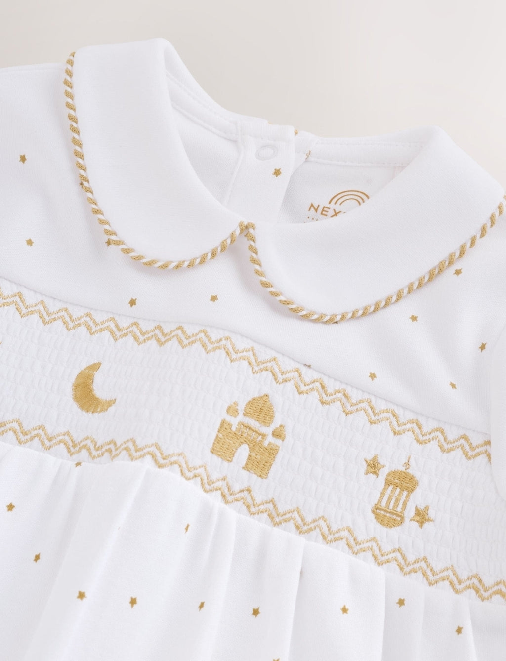 White Collar EID Baby Sleepsuit