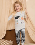 Monochrome Stripe Halloween Characters Snuggle Pyjamas
