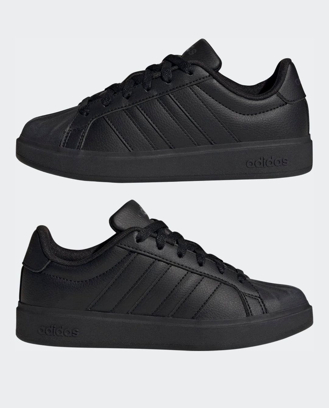 adidas Black Street Talk Lace Junior Trainers