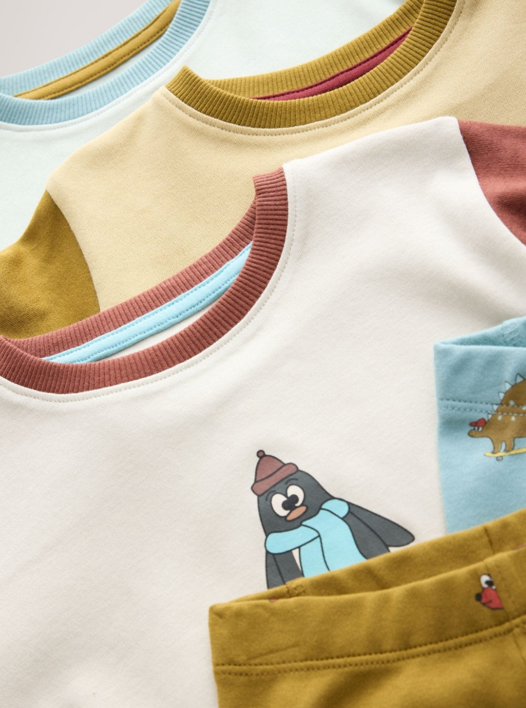 Blue/Green Animal Characters Relaxed Snuggle Pyjamas 3 Pack