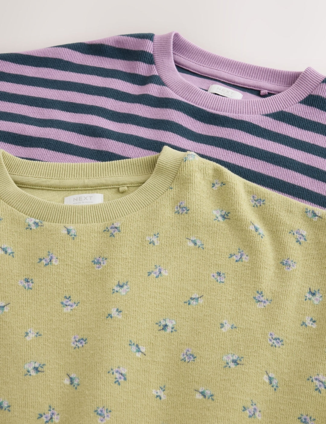 Green/Purple Cosy Rib Sweatshirts 2 Pack