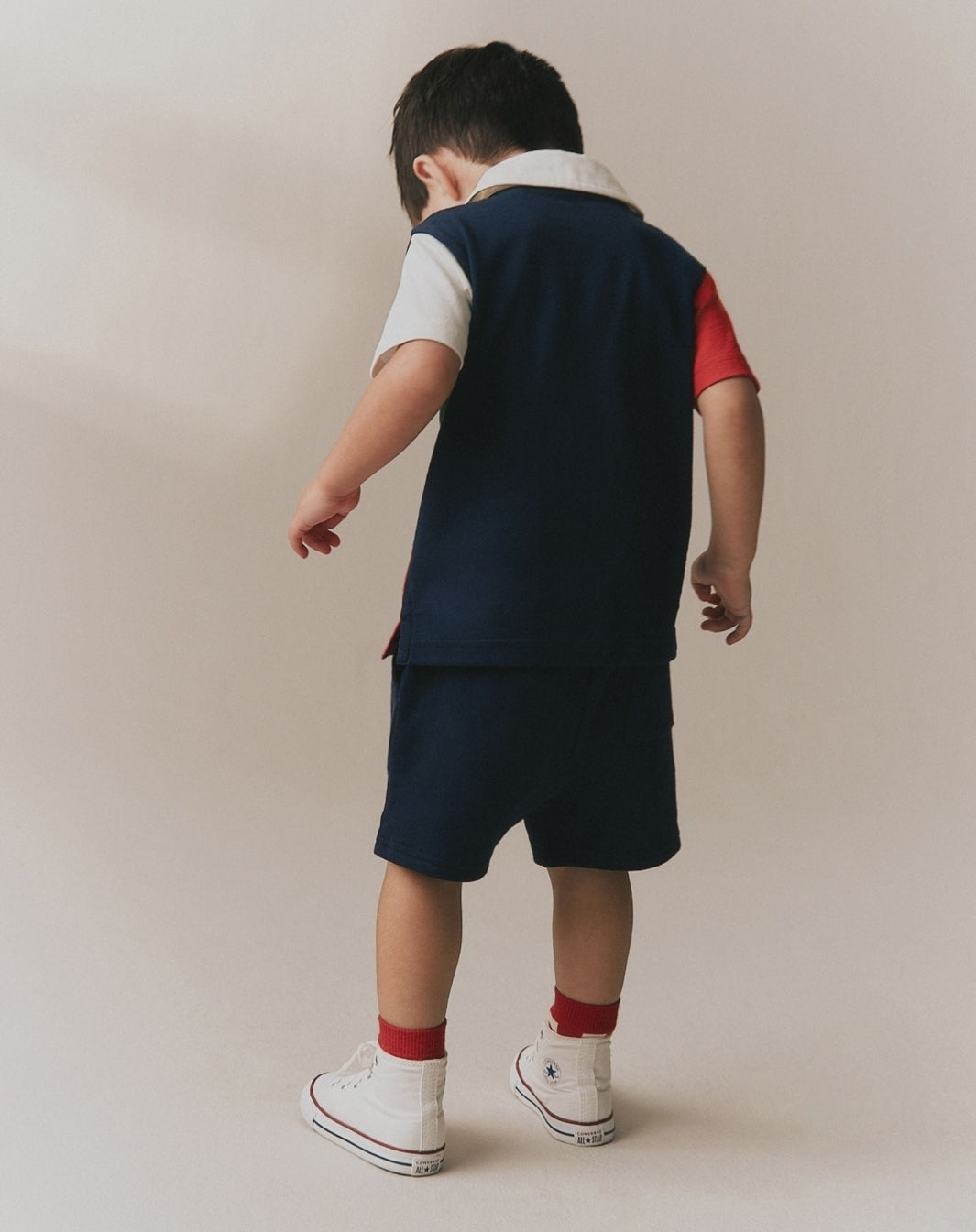 Red/Blue/Green Colourblock Short
Sleeve Polo Shirt and Shorts Set 3