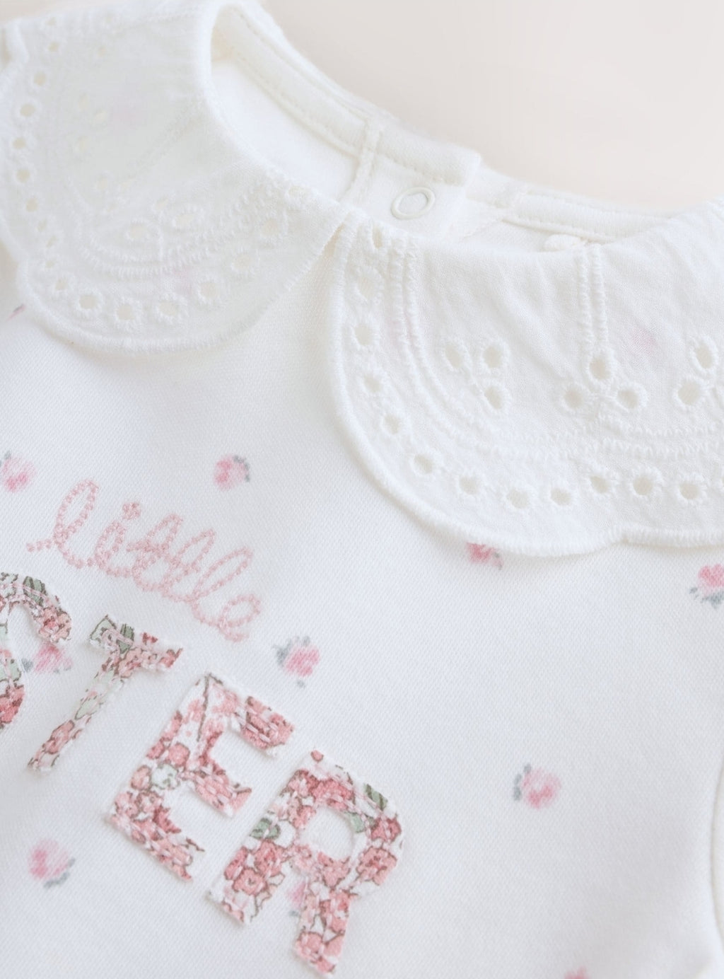 White Little Sister Family Baby
Sleepsuit