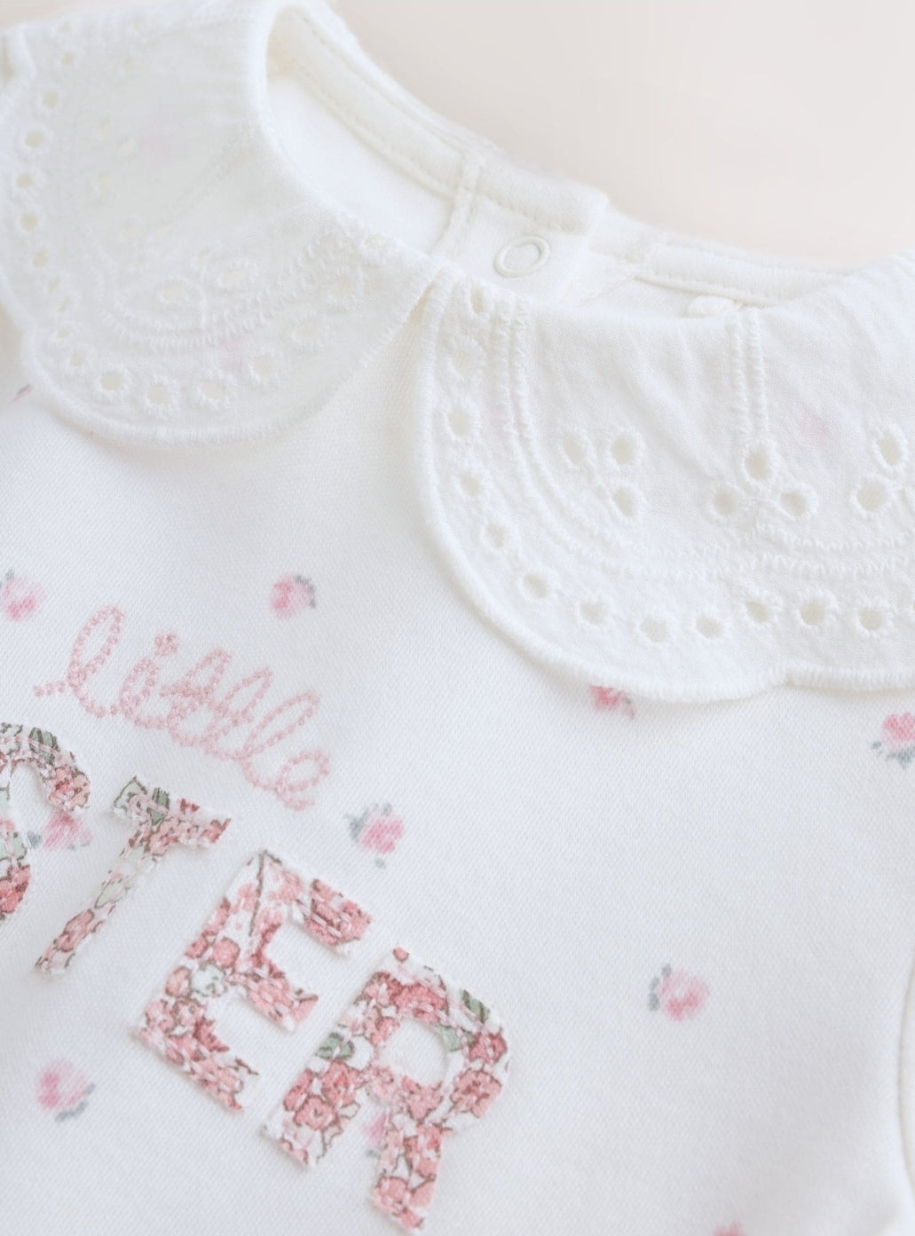 White Little Sister Family Baby
Sleepsuit