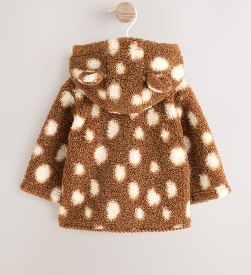 Brown Spot Borg Hooded Baby
Jacket
