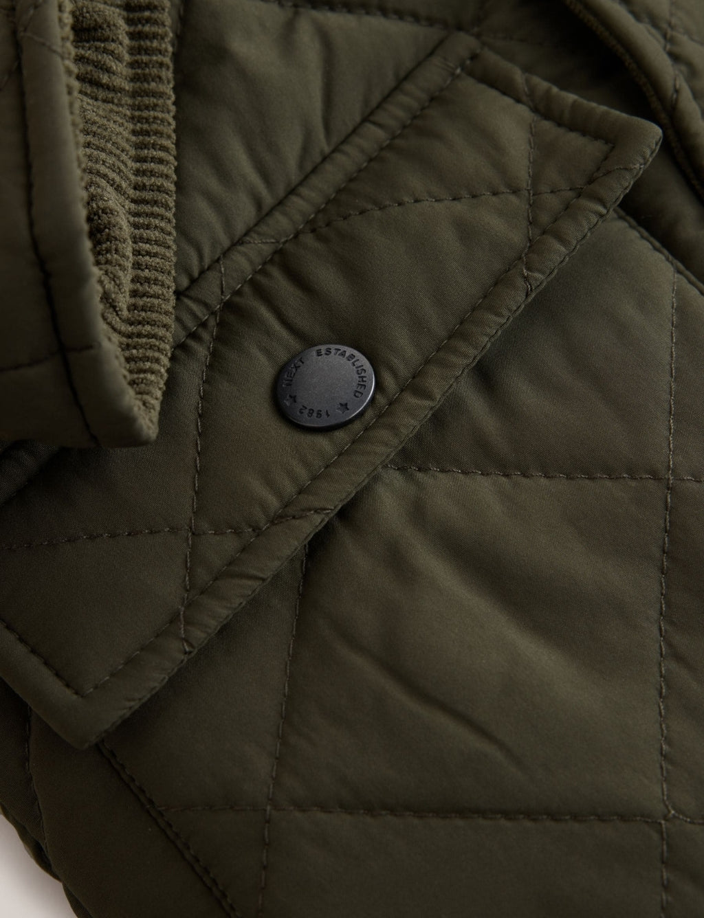 Green Quilted Borg Lined Coat