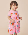 Pink Unicorn Short Sleeve Ribbed
Dress