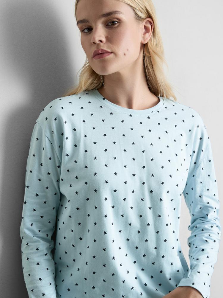 Primark Pure Cotton Star Print Long Sleeve Pyjamas