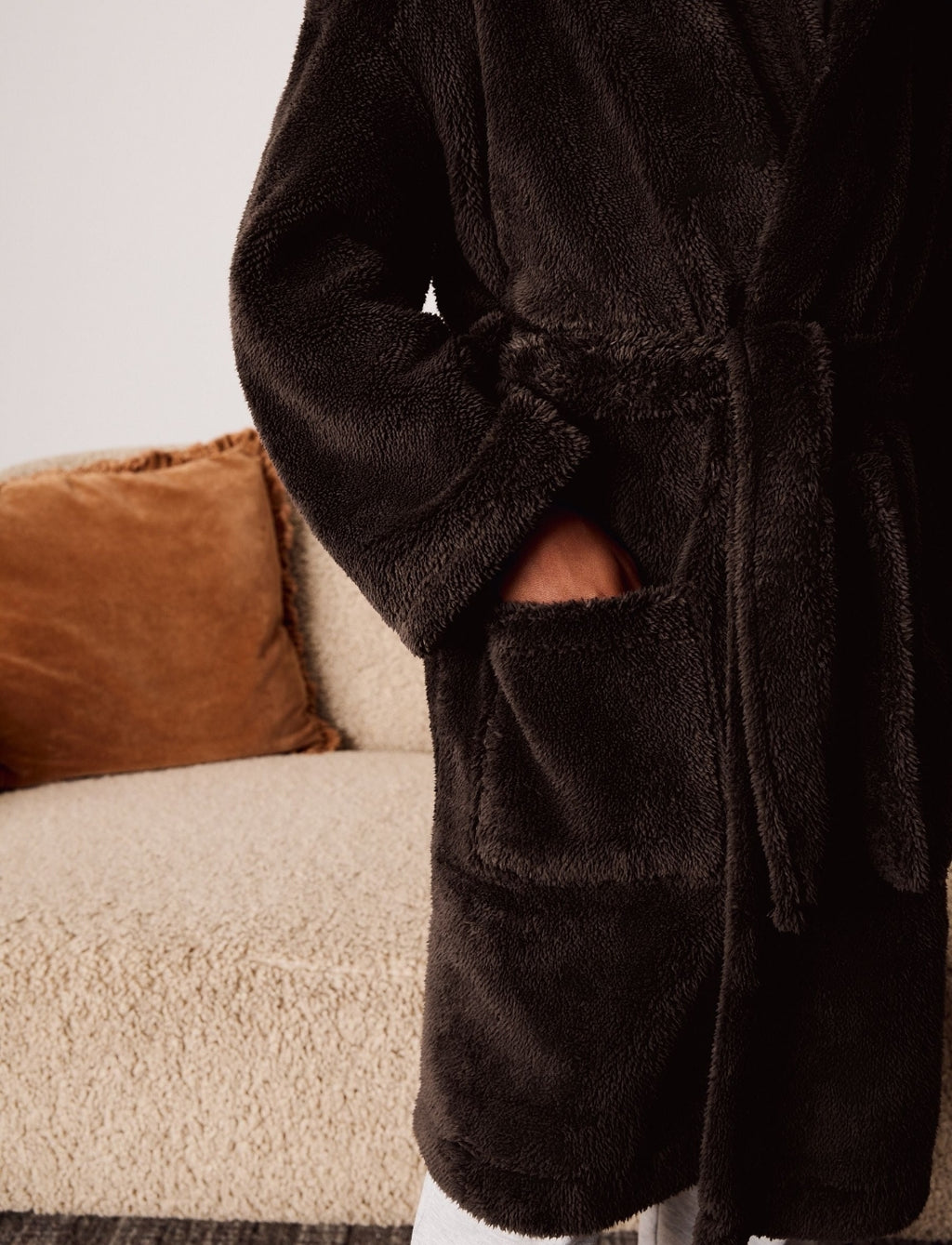Brown Fleece Robe