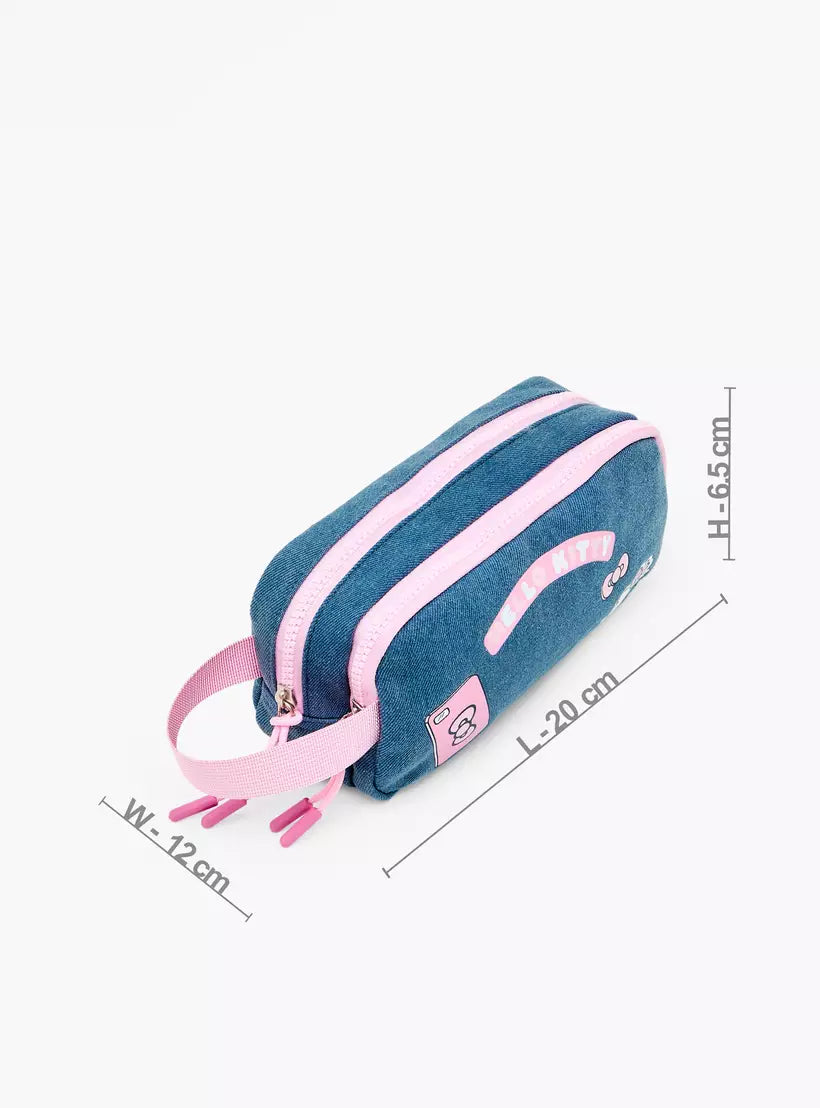 Sanrio Hello Kitty Print Pencil Pouch with 2 Compartments
Added