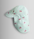 JoJo Maman Bébé Green Cherry Stripe UV Sun Protection Swim Hat