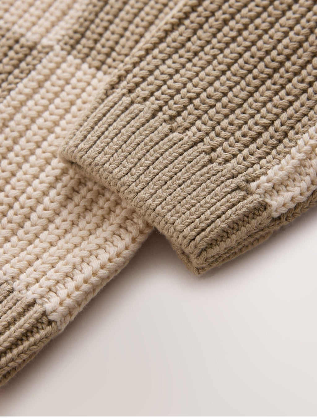 Neutral Checkerboard Knitted
Crew Neck Jumper