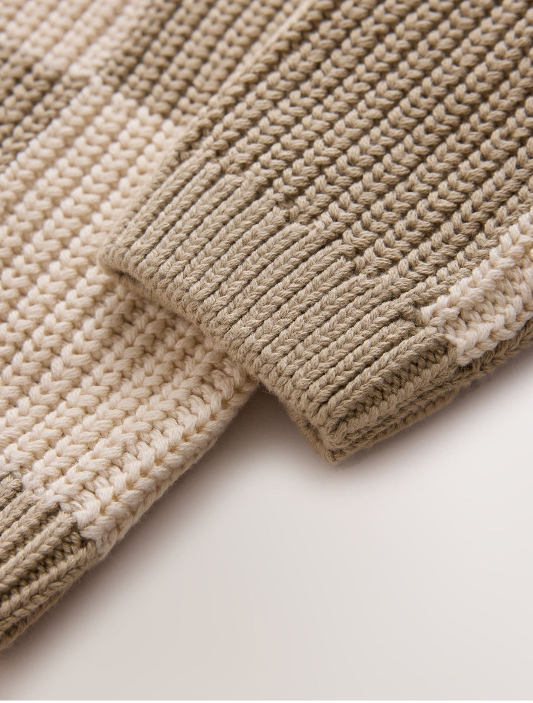 Neutral Checkerboard Knitted
Crew Neck Jumper
