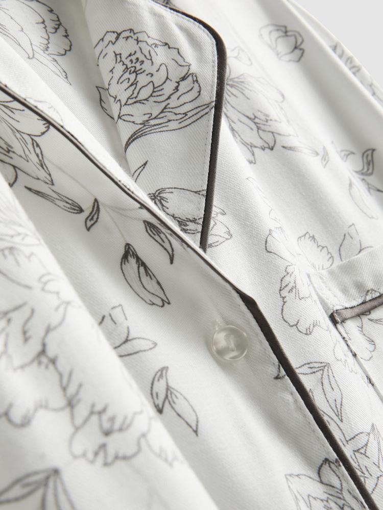 Primark Floral Piped Boyfriend Pyjama Set