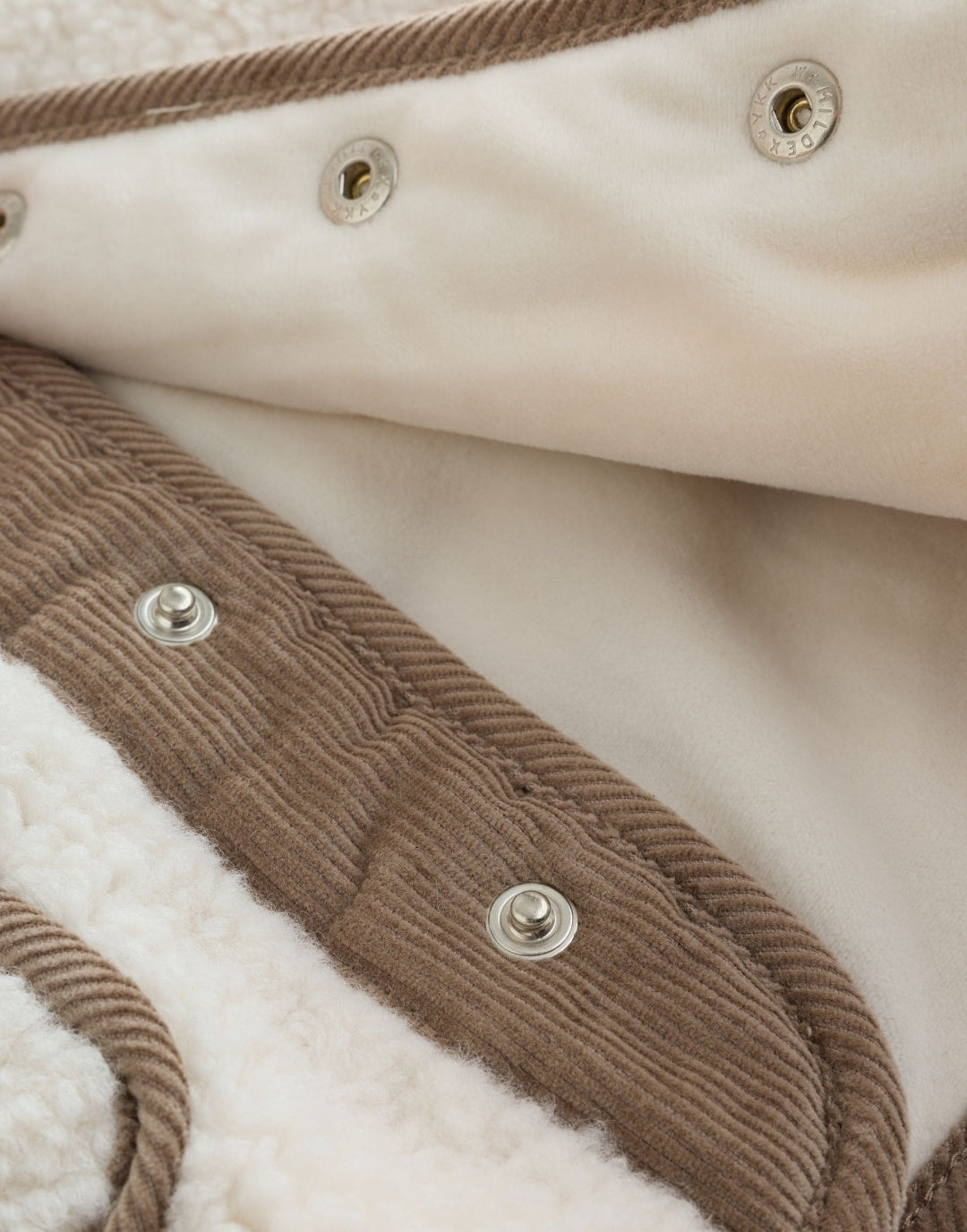 Cream Borg Hooded Baby Jacket