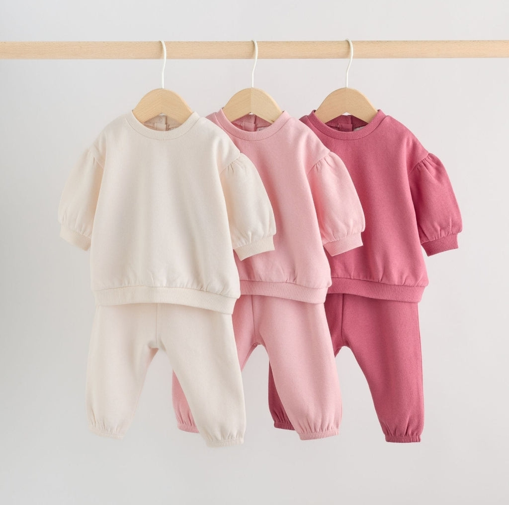 Pink Baby Sweat Top And Joggers6 Pack