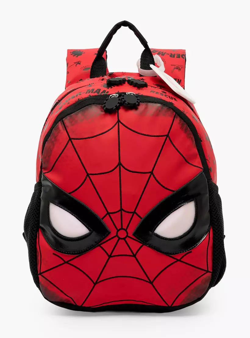 Spiderman Print Light Up Backpack for Boys  14 inches
