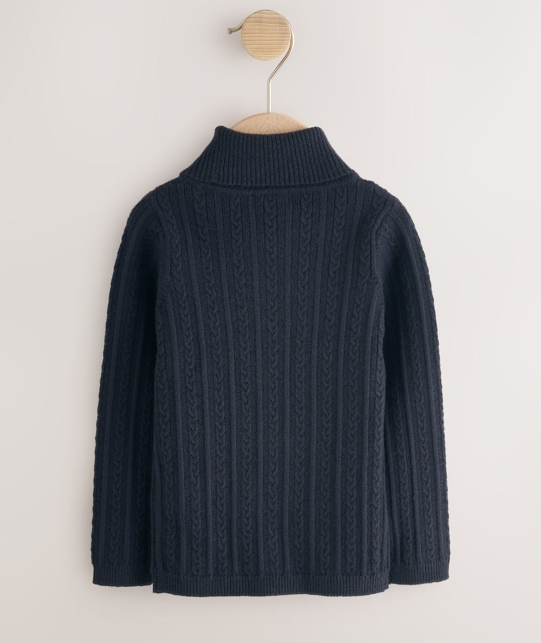 Navy Roll Neck Jumper
