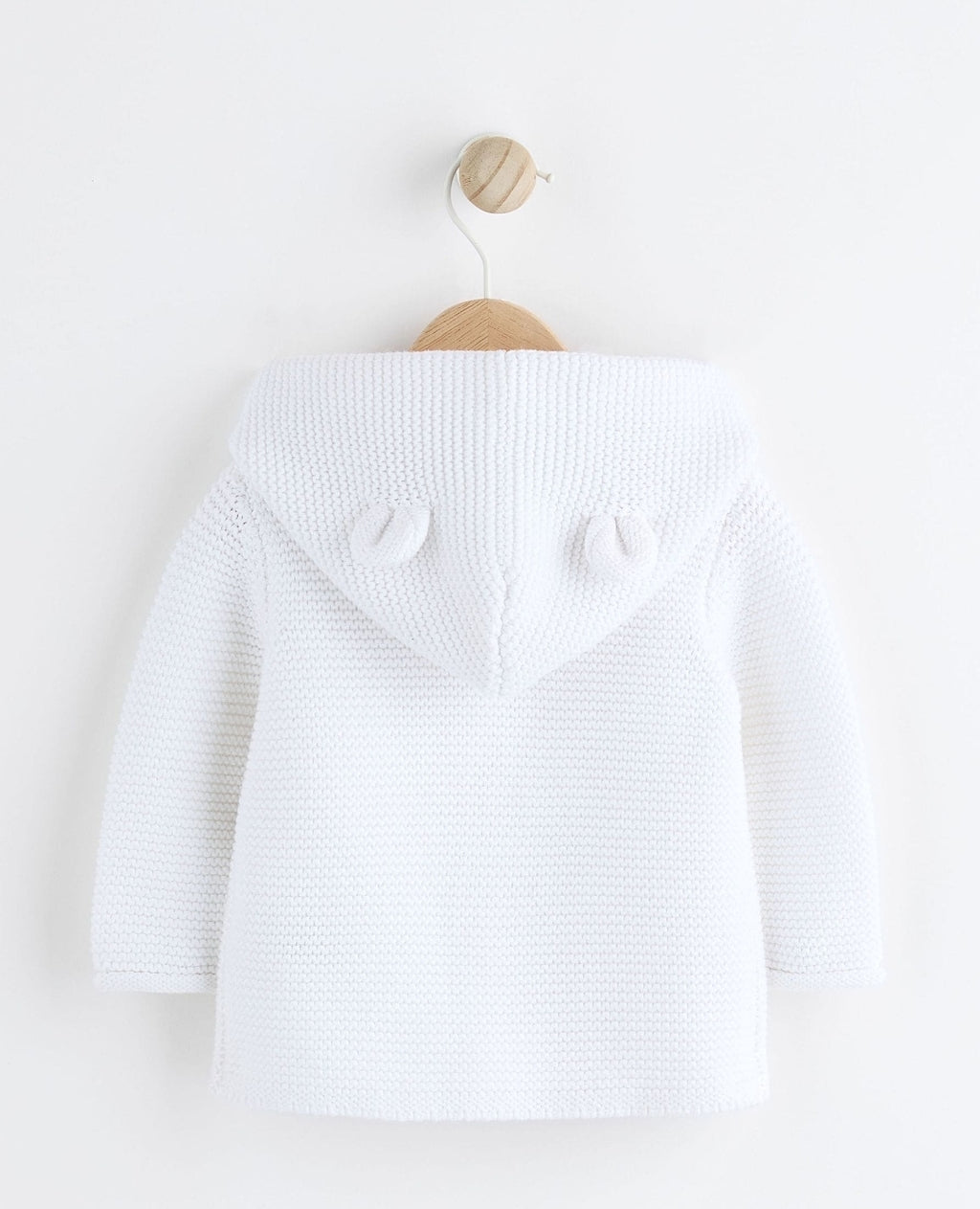 White Knitted Hooded Baby
Cardigan