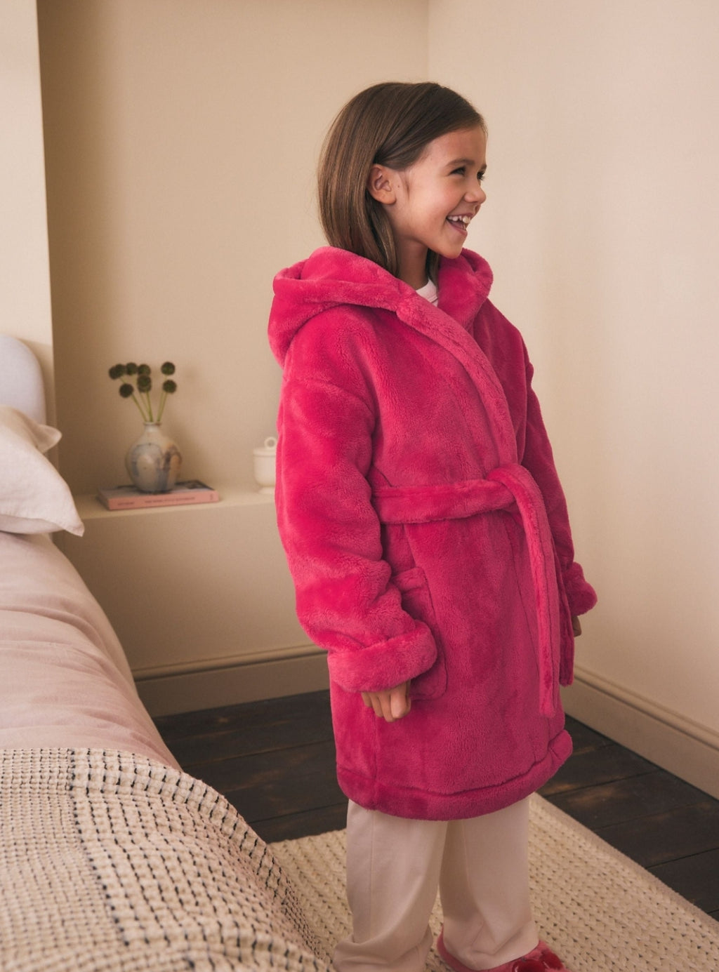 Red Soft Touch Fleece Dressing Gown