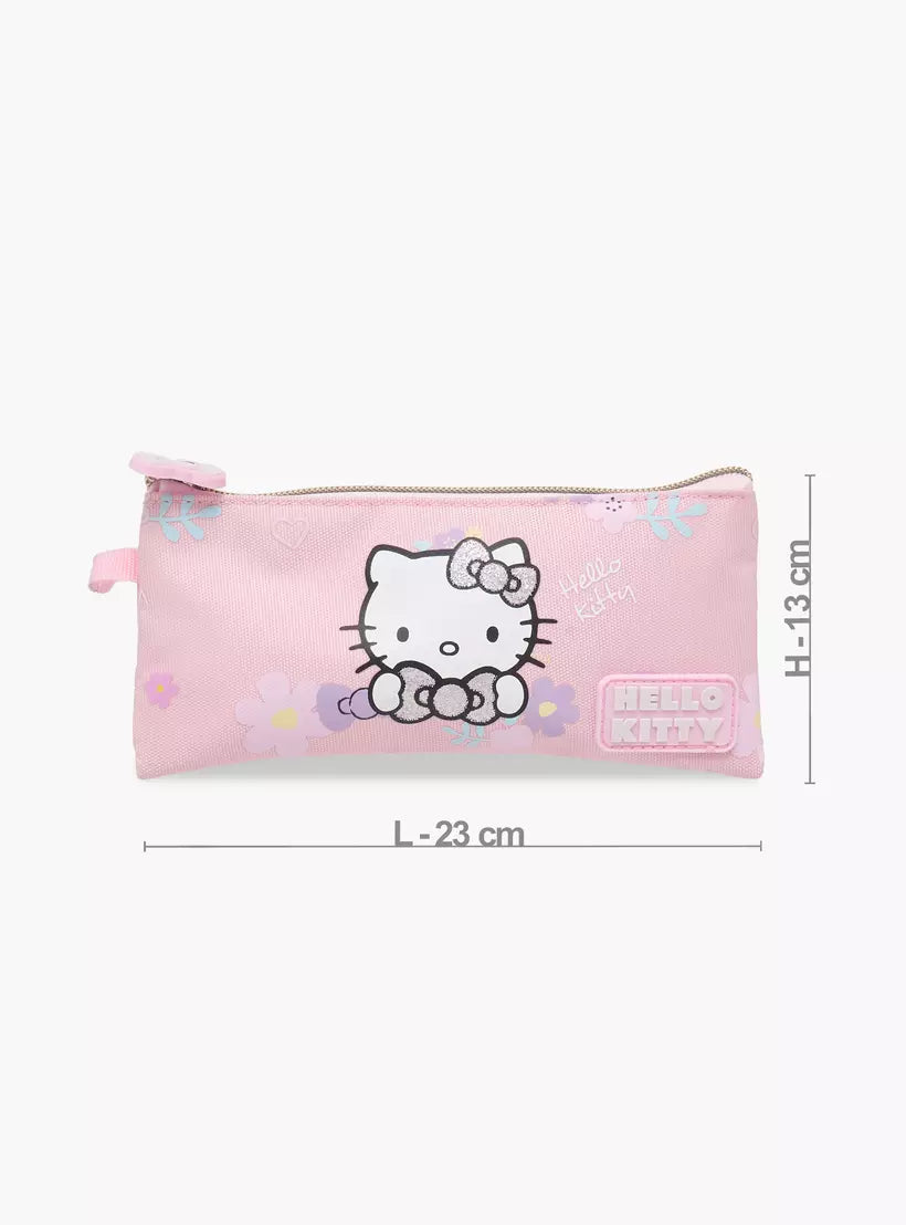 Hello Kitty Printed Pencil Pouch with Zip Closure