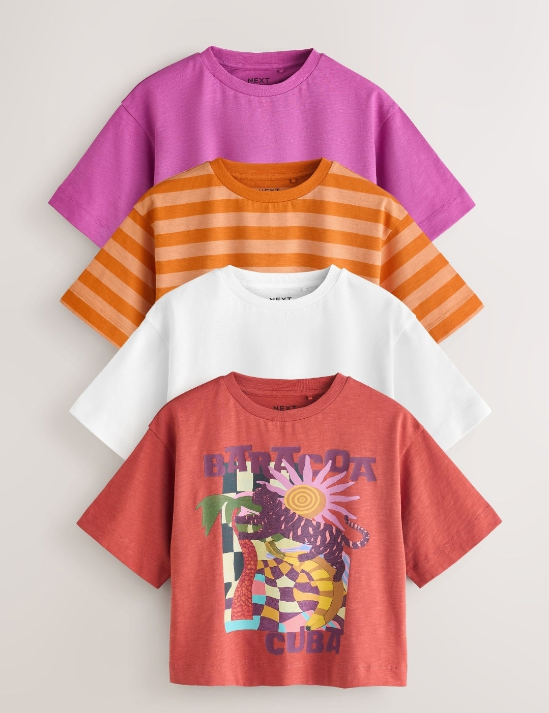 Purple/Orange Graphic T-Shirts 4
Pack