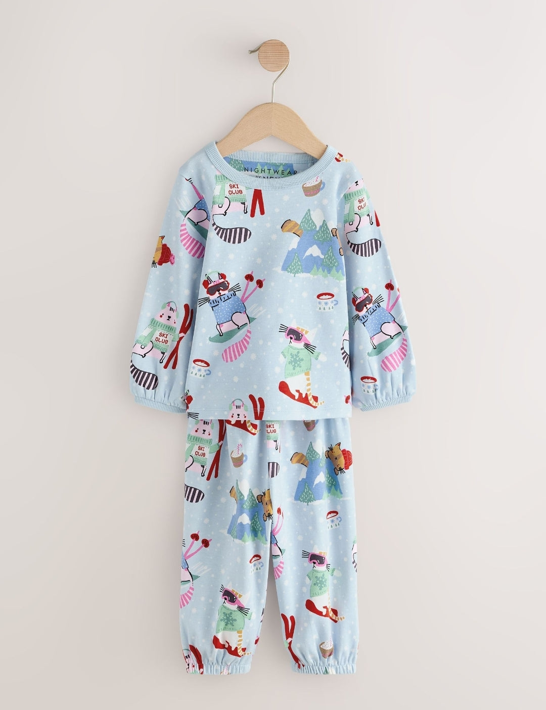 Cream/Blue Jogger Pyjamas 3 Pack