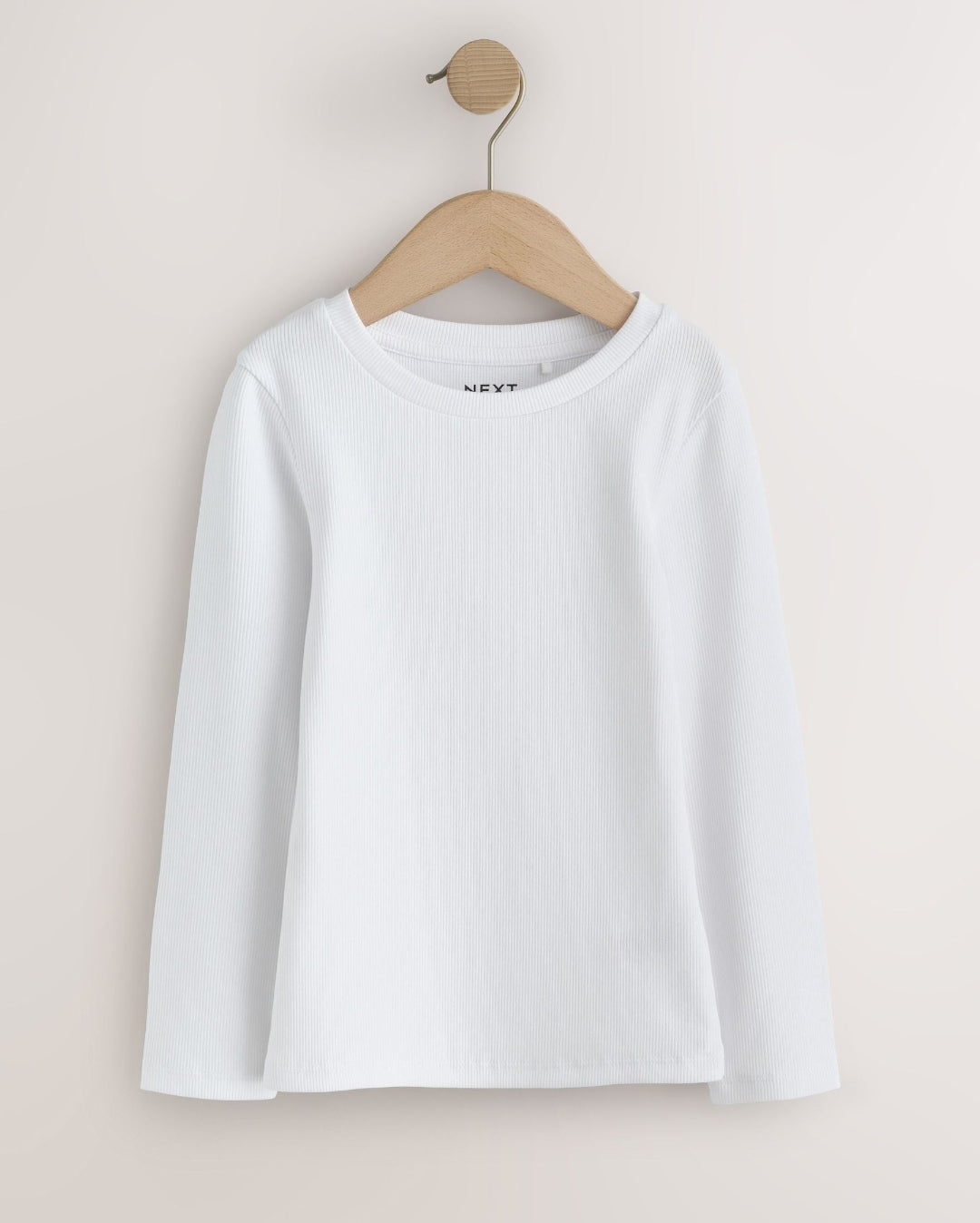 Chocolate Brown Spot Long Sleeve Ribbed T-Shirts 4 Pack
