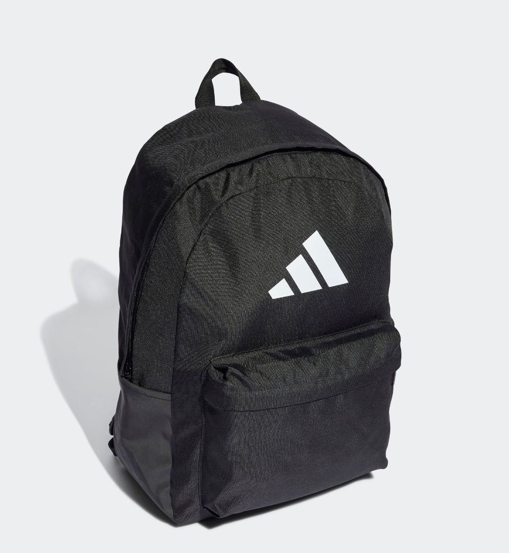 adidas Black Chrome Classic 3 Bar Logo Backpack