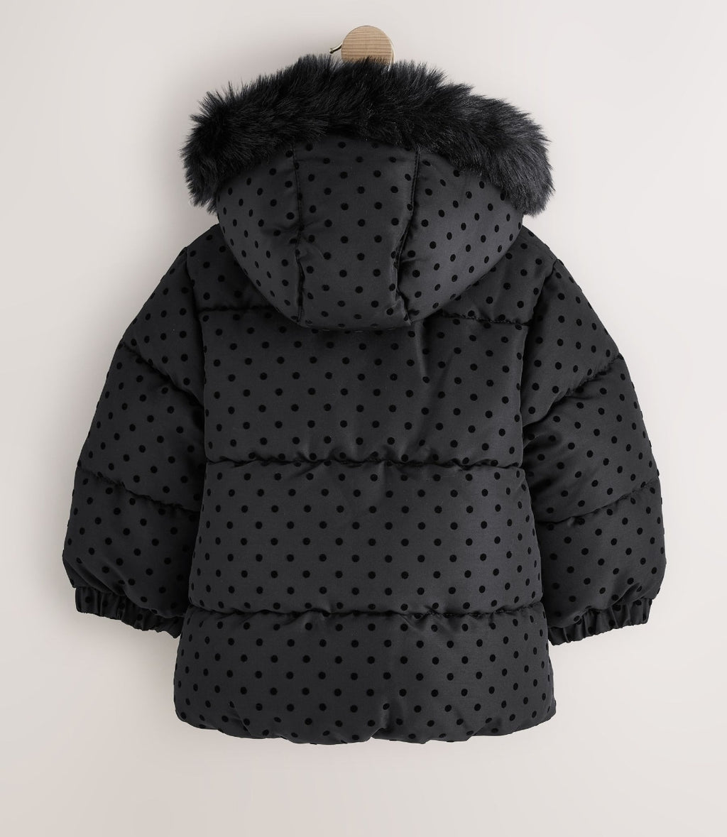 Black Polka Dot Shower Resistant

Padded Coat