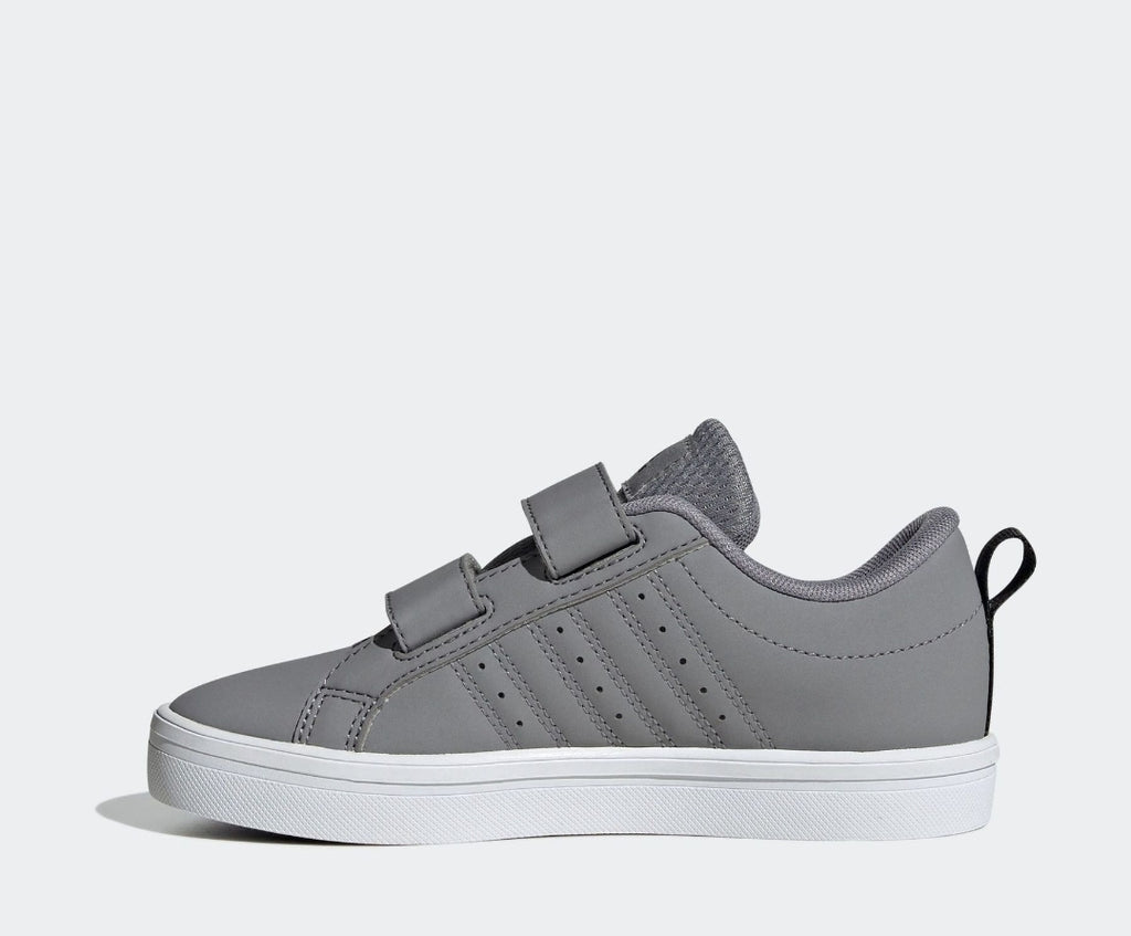 adidas Grey/Black Hook and Loop VS Pace 2.0 Kids Trainers