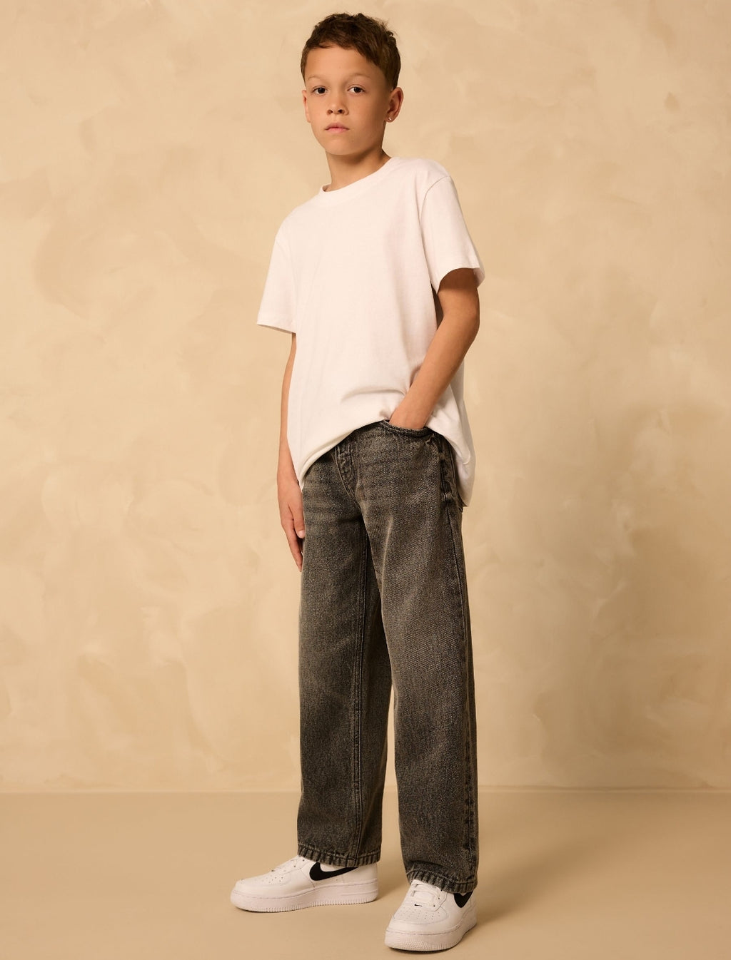 Dark Grey Wide Fit Authentic Jeans