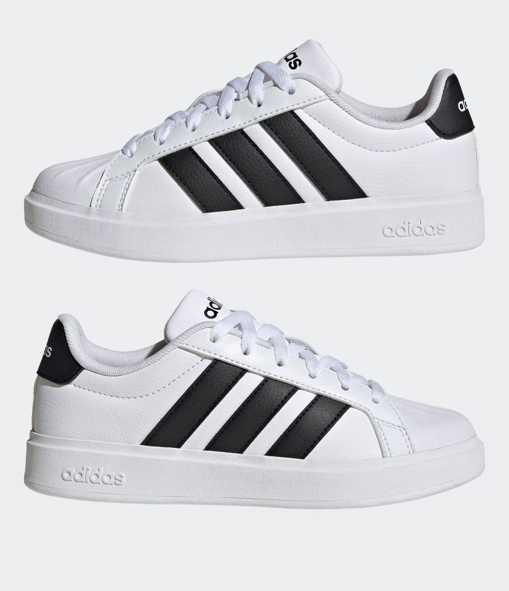 adidas White Street Talk Lace Junior Trainers
