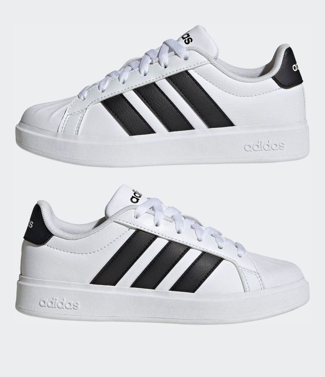 adidas White Street Talk Lace Junior Trainers