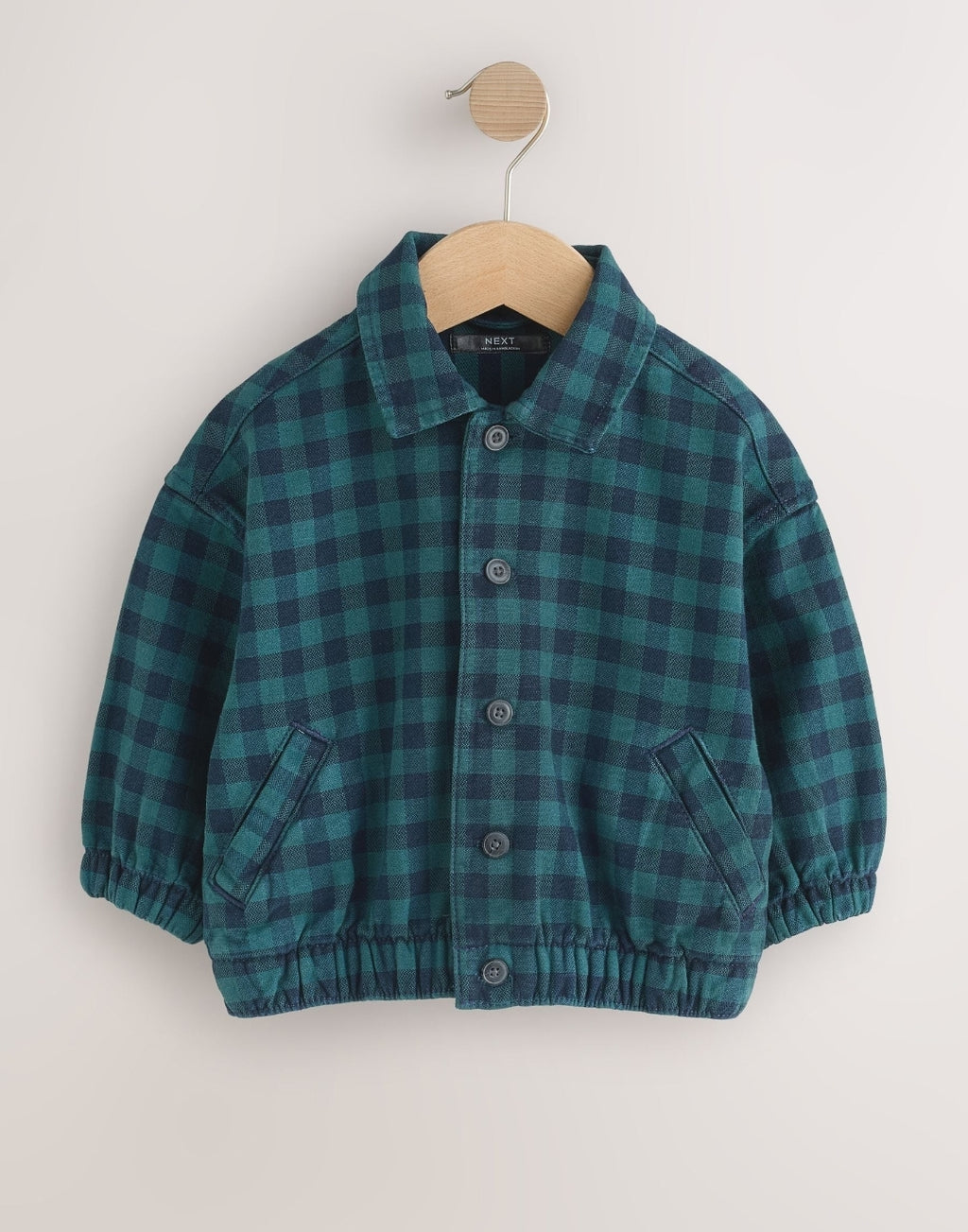 Navy/Turquoise Cotton Twill Gingham
CheckOvershirt