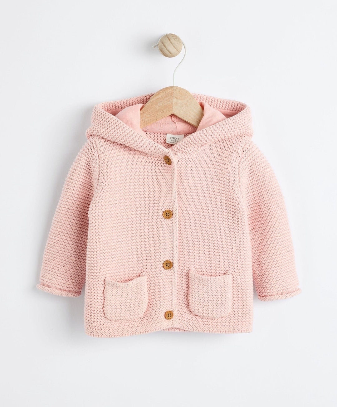 Pink Knitted Baby Cardigan