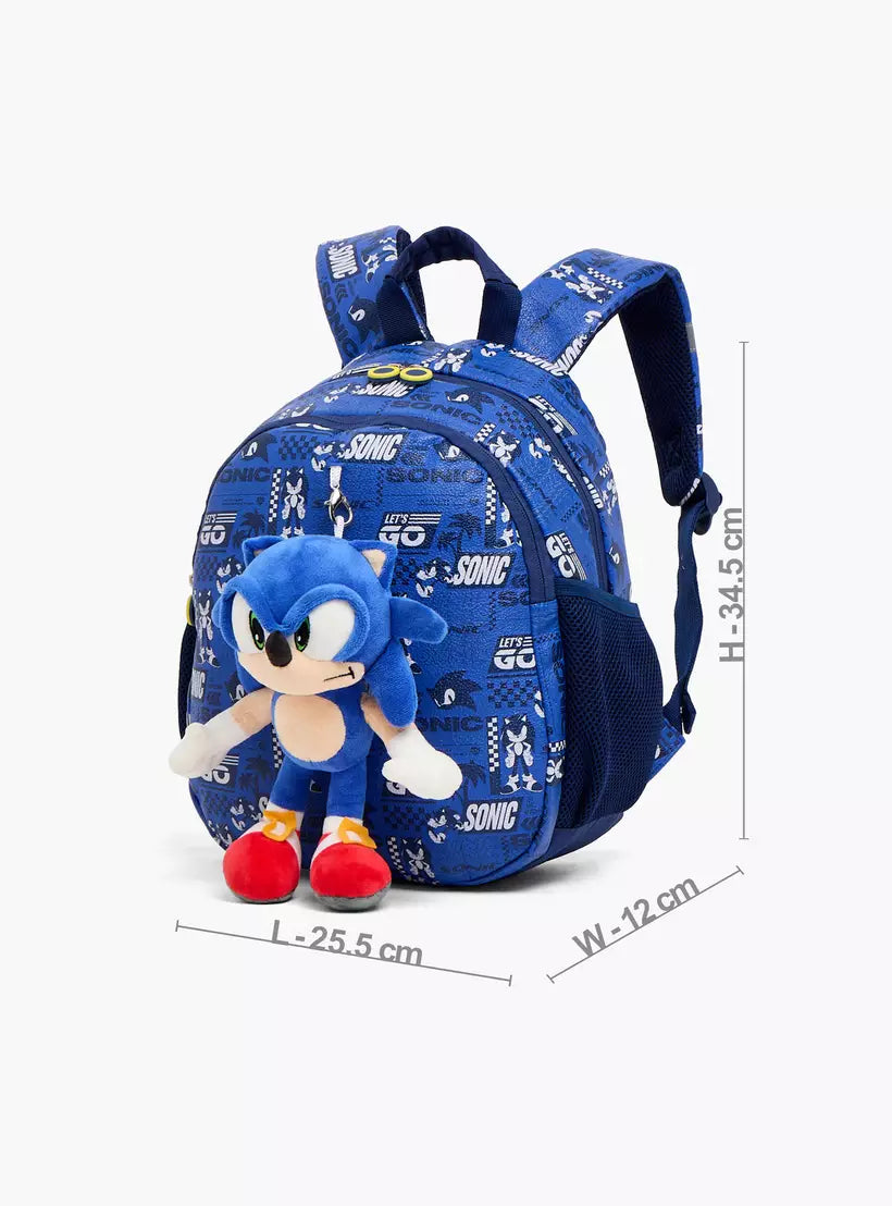 SEGA Sonic the Hedgehog Printed Backpack 14 inches