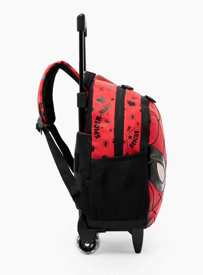 Spiderman Print Light Up Trolley Bag 14 inches