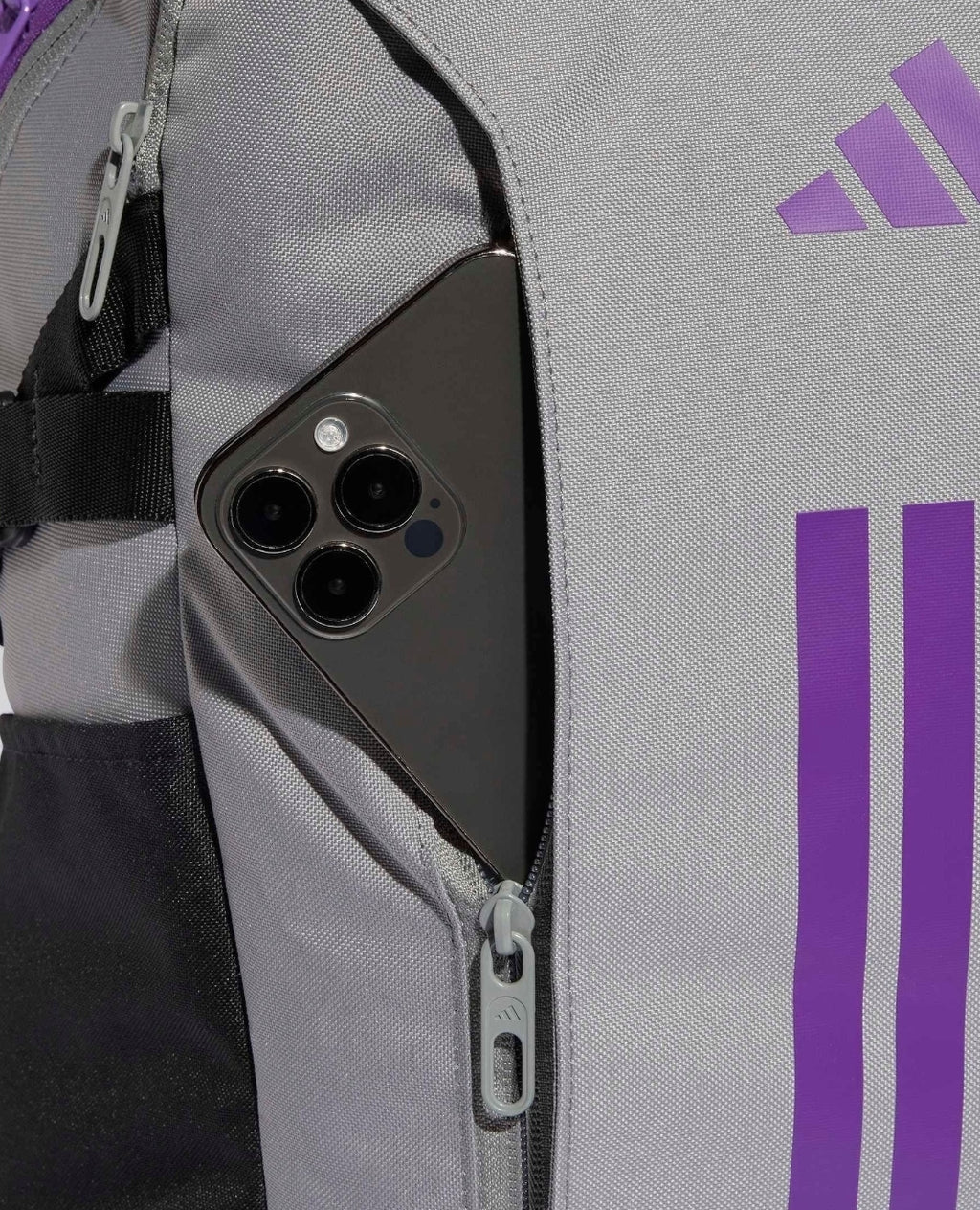 adidas Grey/Purple 3 Stripe VIII Bag