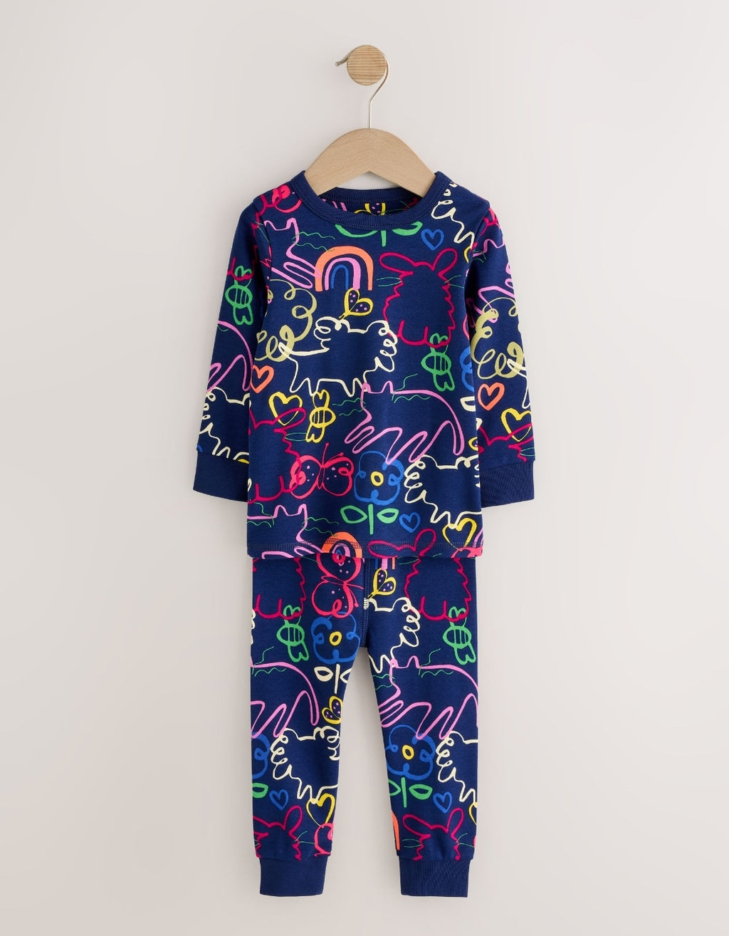 Pink/Blue Snuggle Pyjamas 3 Pack