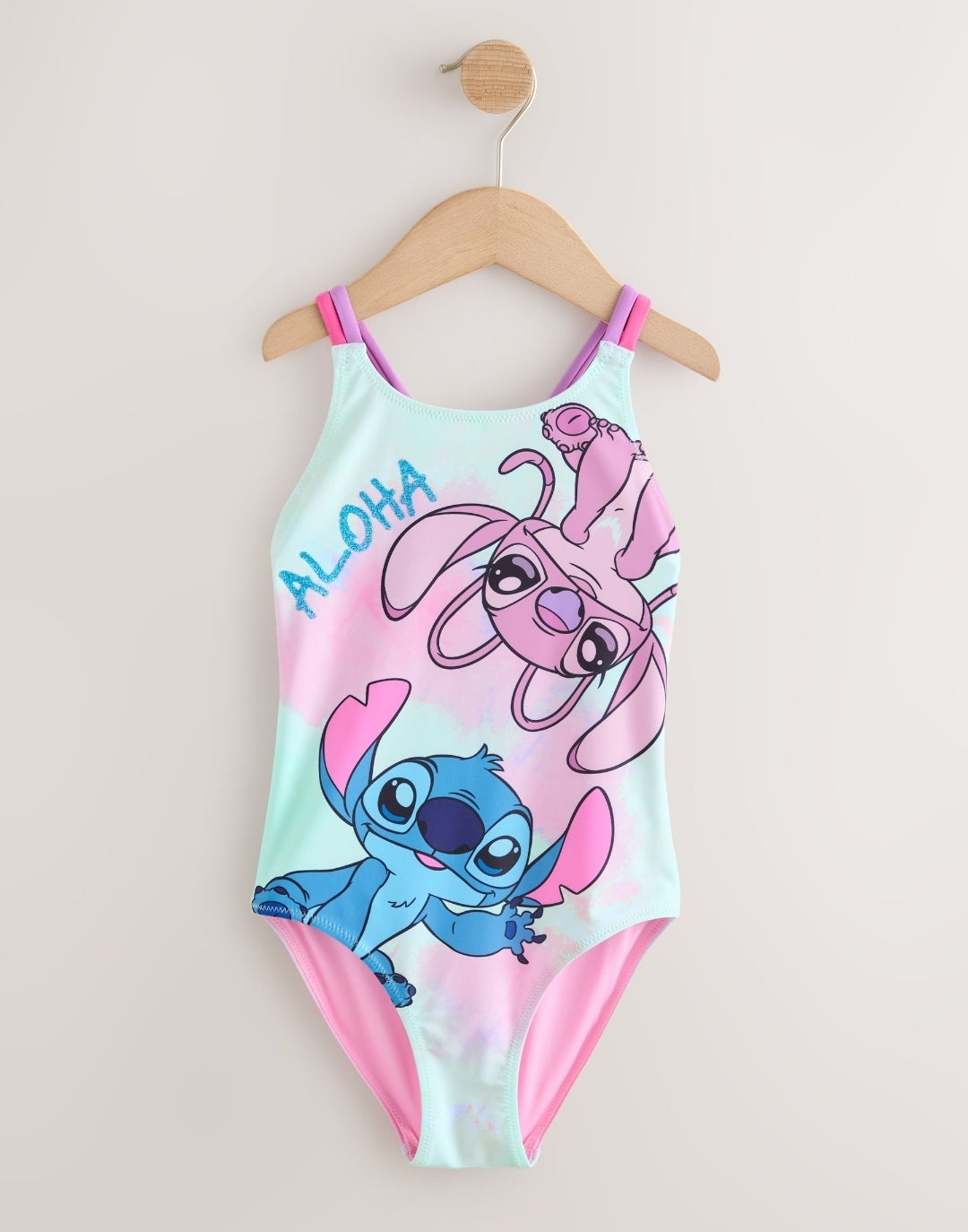 Blue Stitch Double Strap Swimsuit