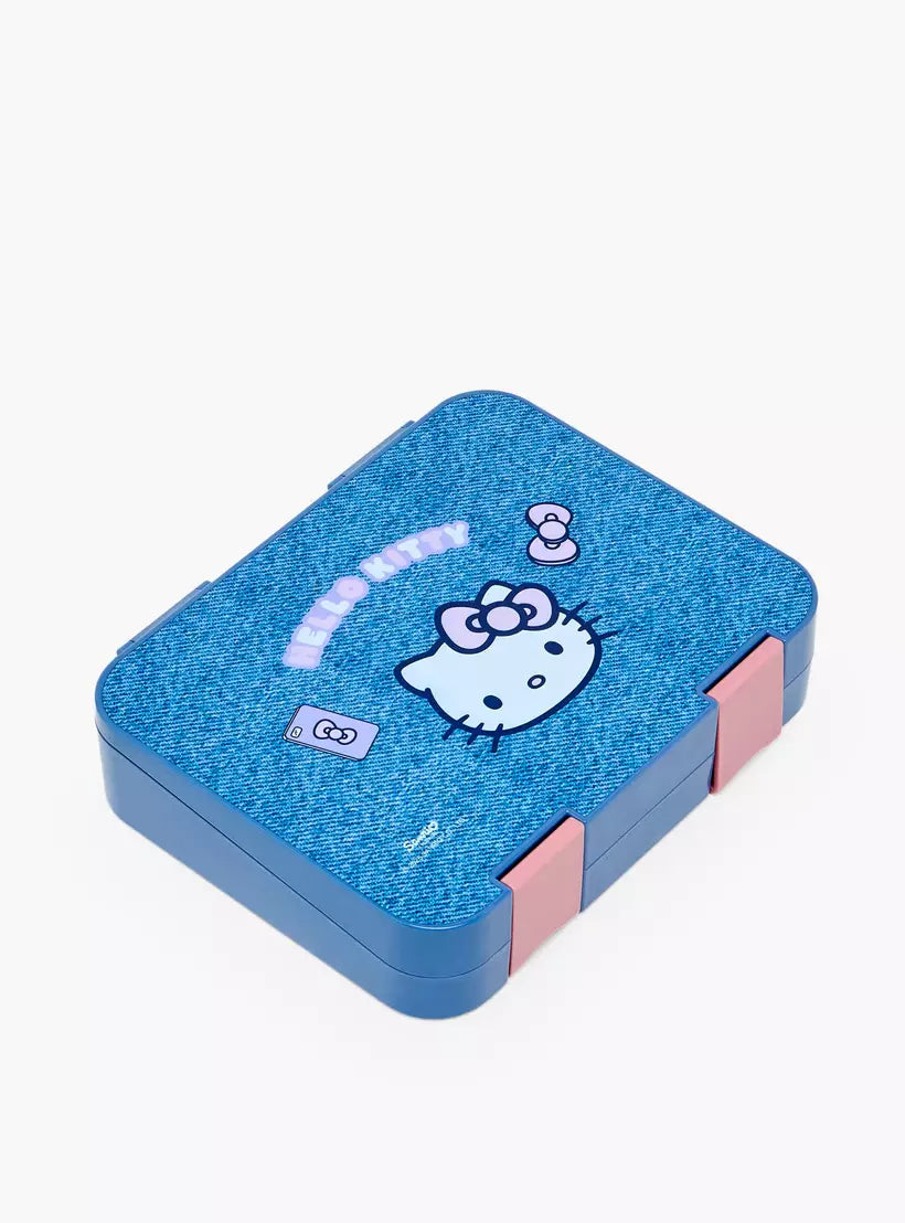 Sanrio Hello Kitty Print Bento Lunch Box for Girls with Clip Lock Lid