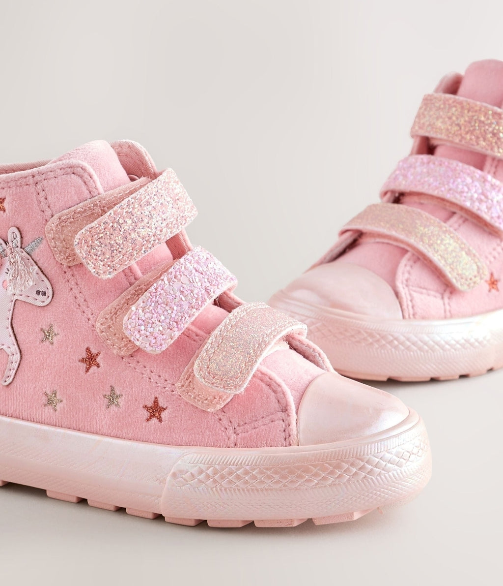 Pink Unicorn Touch Fastening High
Top Trainers