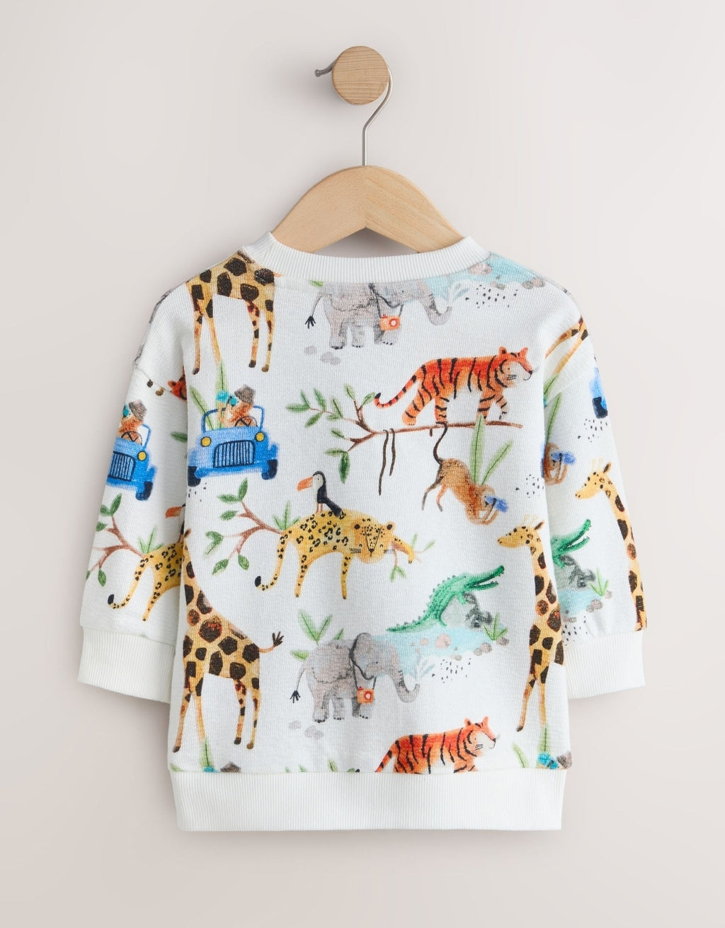 Watercolour Animals All Over Printed
Crew Neck Sweat Top